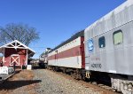 TFT train with Erie Lackawanna Power(Kitchen) Car behind SD40-2 # 3024 during the layover in Wyckoff 